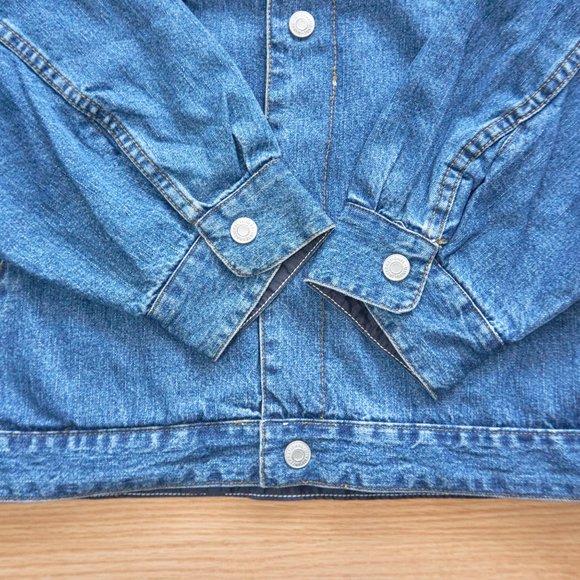 International Denim Men's Reversible Denim Nylon Jacket, Size L. Made in Macau - Picture 3 of 10